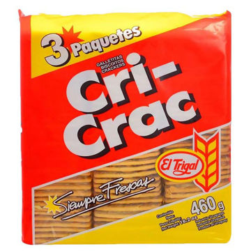 Imagen de Galletas El Trigal Cri-crac X3 460 gr