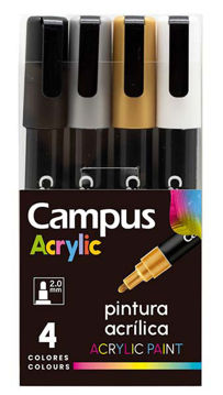 Imagen de Marcadores Campus Acrylic Caja x 4 Colos