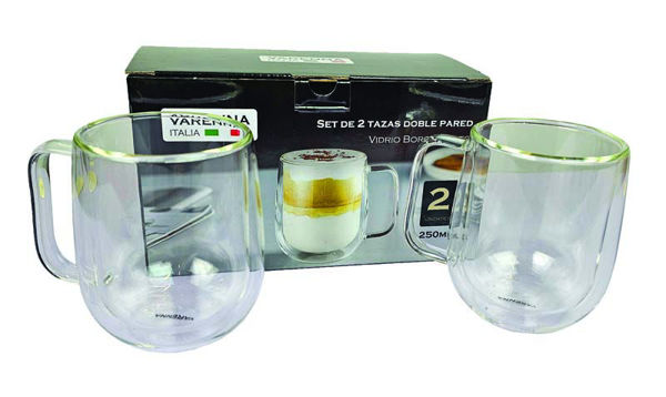 Imagen de Set X2 Tazas Doble Pared 250ml