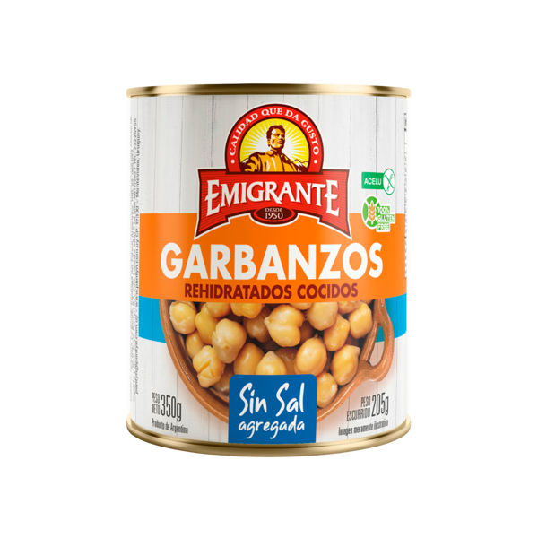 Imagen de Garbanzos Cocidos S/sal Lata 350gr Emigr