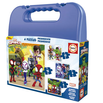 Imagen de Puzzle Valija Spidey 4 En 1 19580 Educa