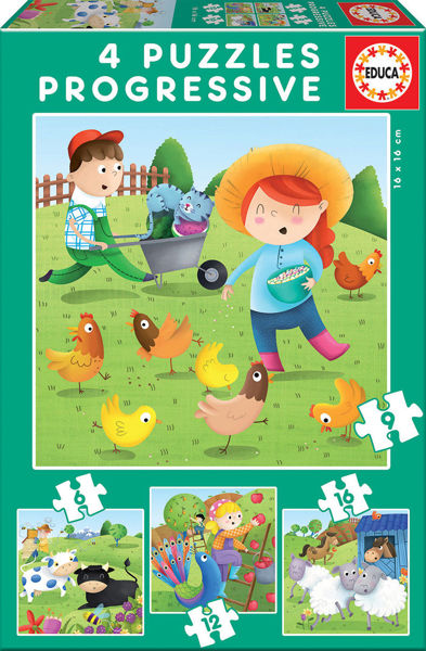 Imagen de Puzzle Animales Granja 4 En 1 17145 Edua