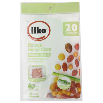 Imagen de Bolsa Herm Med C/ Base Silder 20*18cm