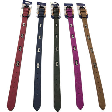 Imagen de Collar Eco Cuero Hueso Cosido Chico Hx- 086