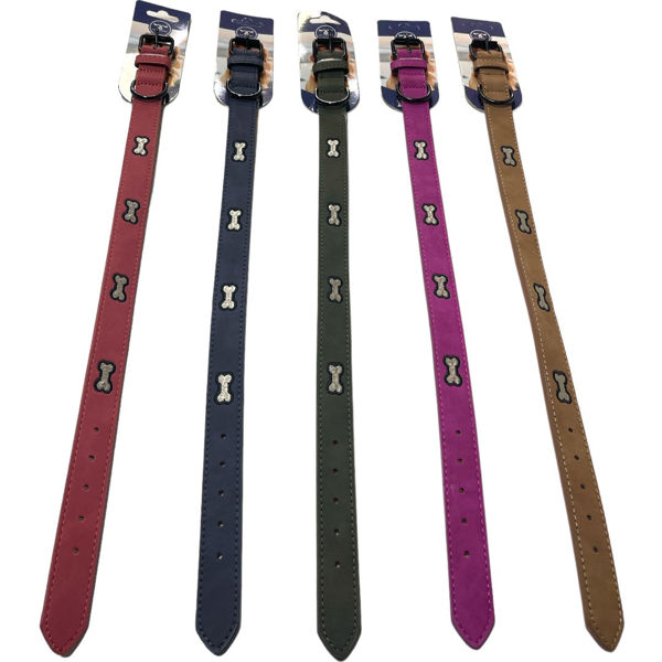 Imagen de Collar Eco Cuero Hueso Cosido Chico Hx- 086