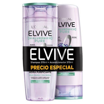 Imagen de Pack Elvive Hialuronico Pure Sh370 + Ac200