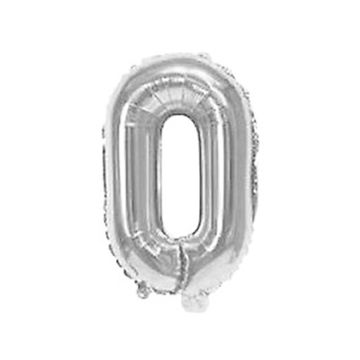 Imagen de Globo 16" Plateado Numero 0
