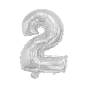 Imagen de Globo 16" Plateado Numero 2