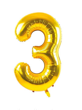 Imagen de Globo 16" Dorado Numero 3