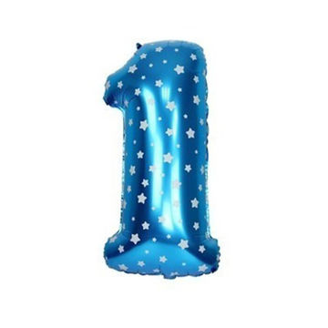 Imagen de Set Globos 1er Año Celeste Metalizados