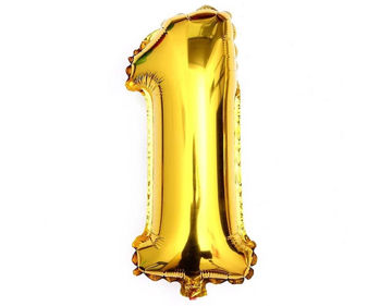 Imagen de Globo 16" Dorado Numero 1