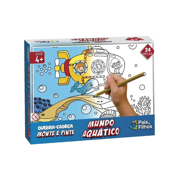 Imagen de Rompe Cabezas Para Pintar 24 Pz Mundo Ao