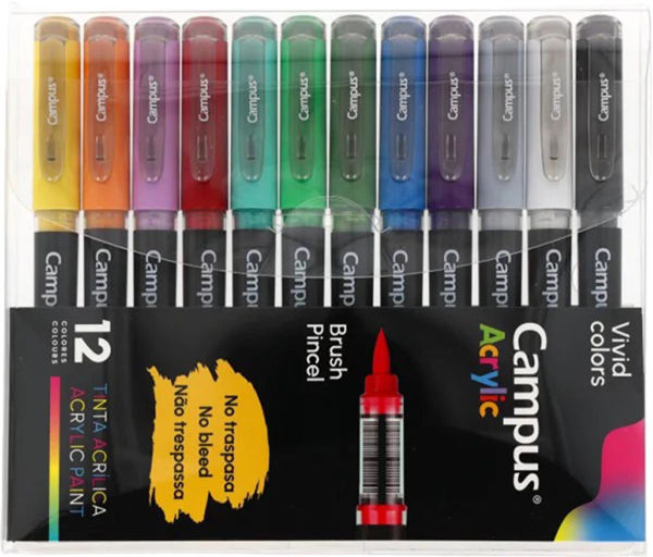 Imagen de Marcadores Acrilic X12 Punta Pincel