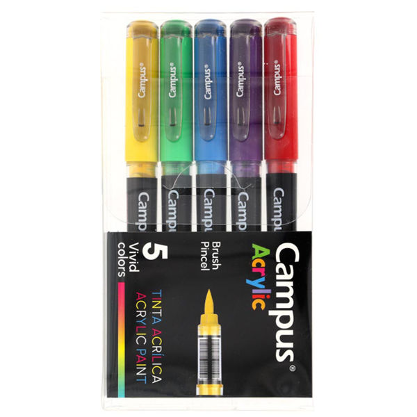 Imagen de Marcadores Acrilic X5 Punta Pincel