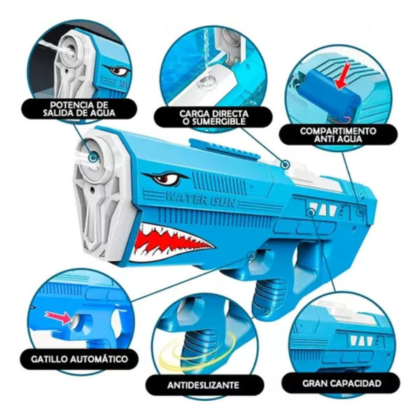 Imagen de Pistola Agua Tiburon a Bateria