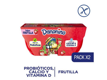 Imagen de Postre Danonino Frutilla Pack X2 161 gr