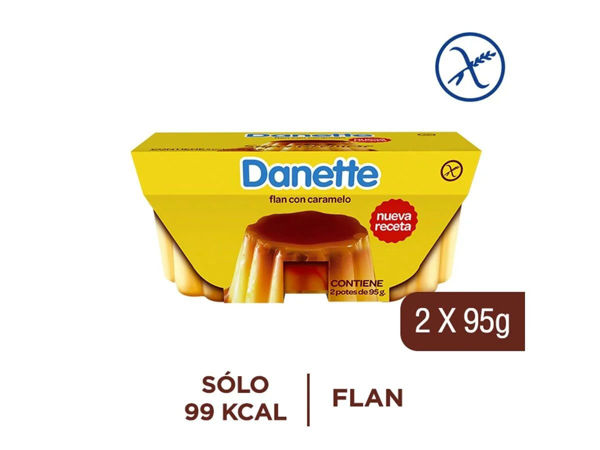 Imagen de Flan Danette Vainilla con Caramelo X2 95gr