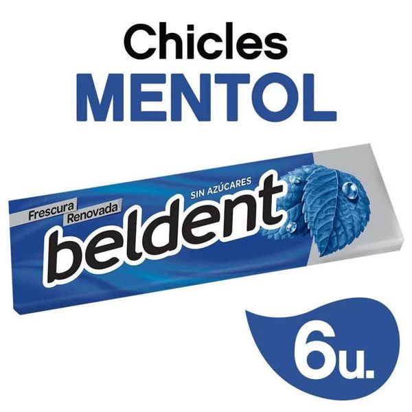 Imagen de Chicle Beldent Mentol 6 Un
