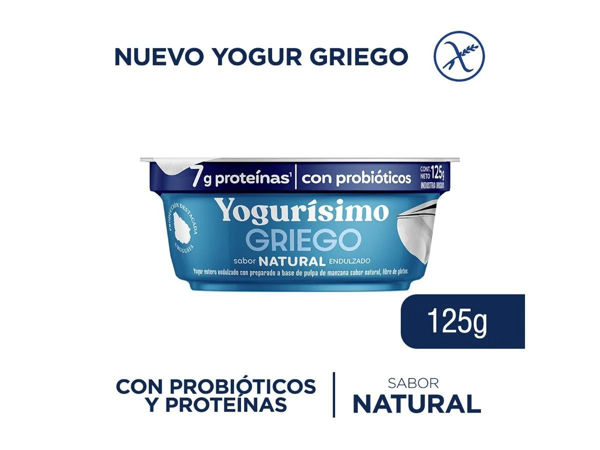 Imagen de Yogurt Yogurisimo Griego Natural 125 gr