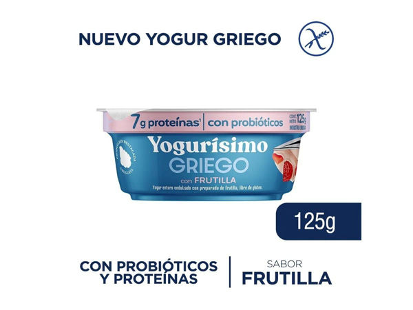 Imagen de Yogurt Yogurisimo Griego Frutilla 125 gr