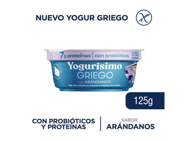 Imagen de Yogurt Yogurisimo Griego Arándanos 125 g