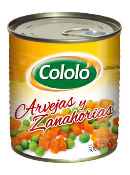 Imagen de Arvejas y Zanahoria Cololo Lata 380 gr