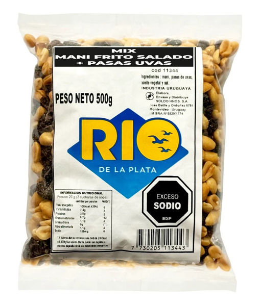 Imagen de Mix Rio de La Plata Mani Frito Salado + Pasas 50o gr